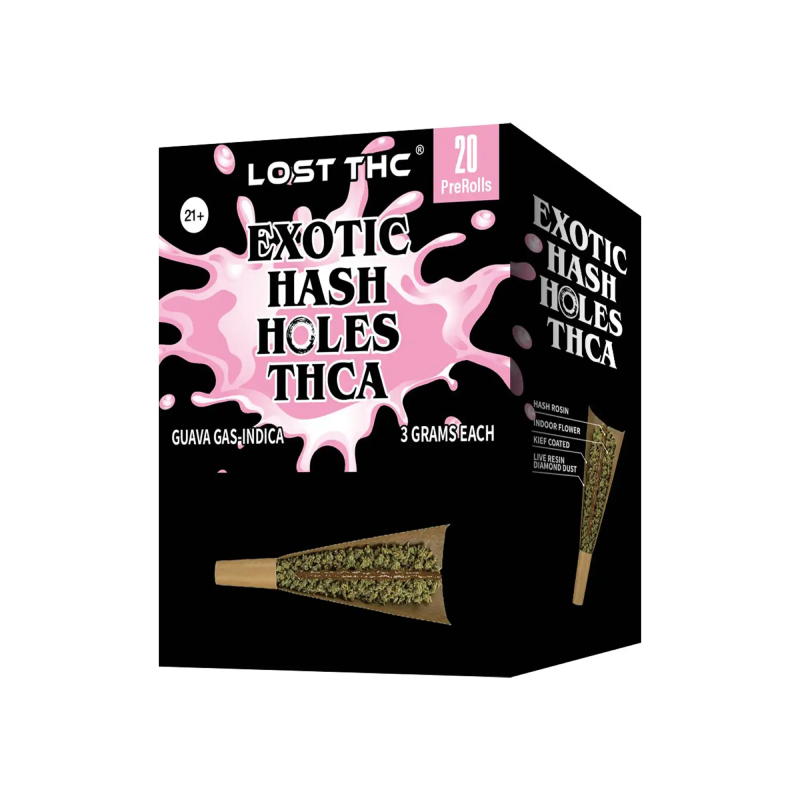 Lost THC Exotic Hash Hole Pre Roll 1ct 20pc Wholesale