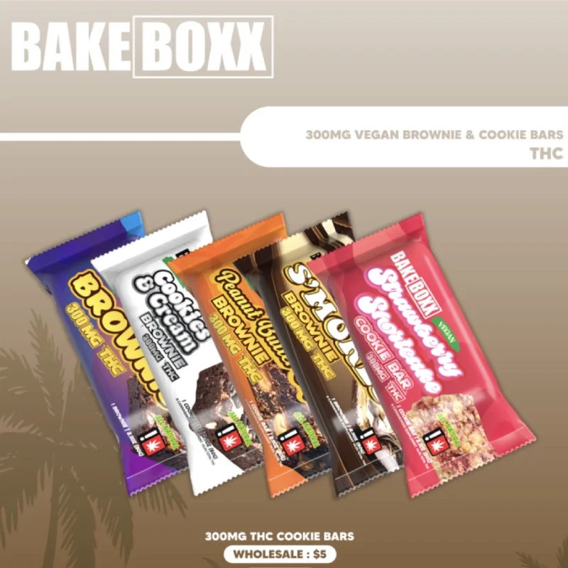 BakeBoxx 300mg THC Brownie & Cookie Bars 20 Pack