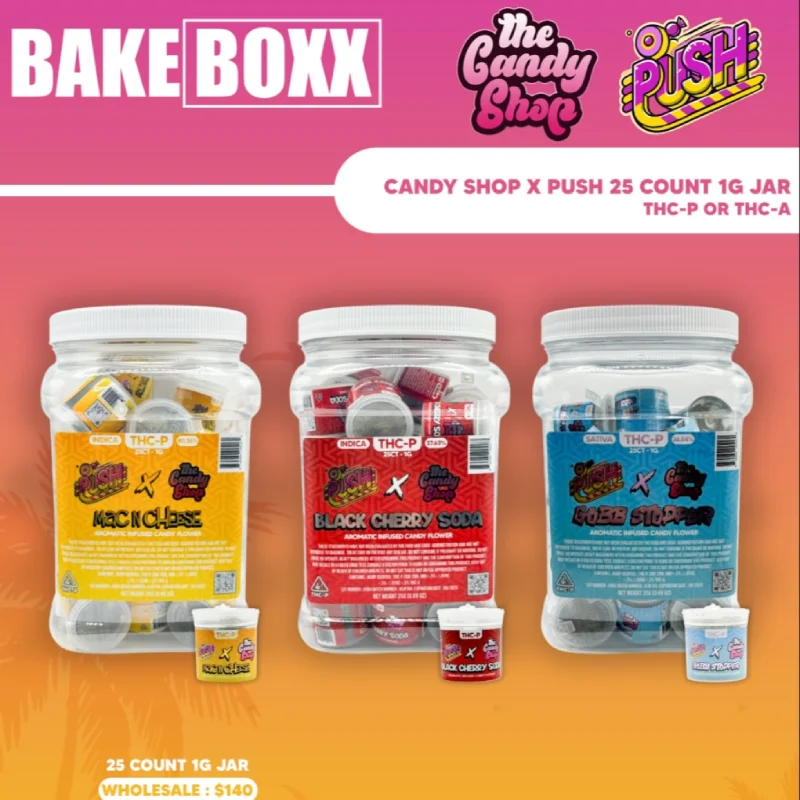 Candy Shop x PUSH 25ct 1g Jars THCP