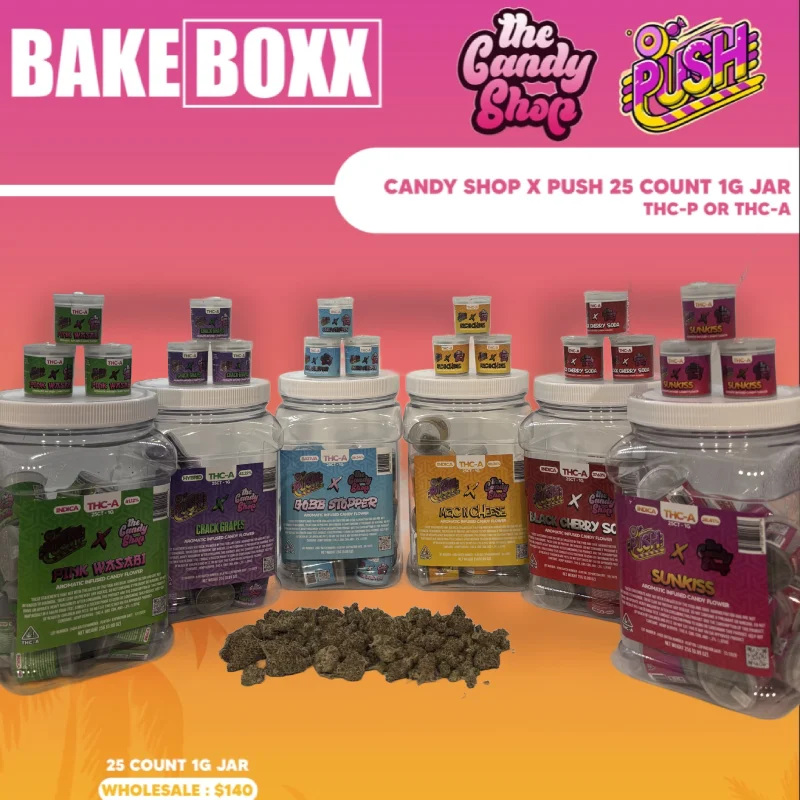 Candy Shop x PUSH 25ct 1g Jars THCA