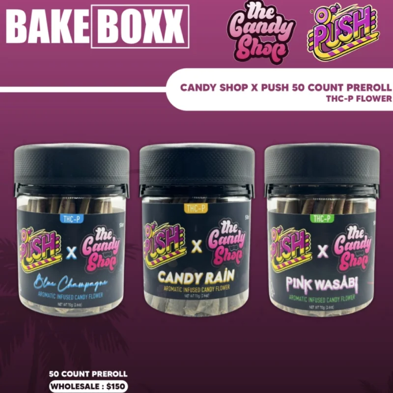 Candy Shop x PUSH 50 Count THCP Pre-Rolls