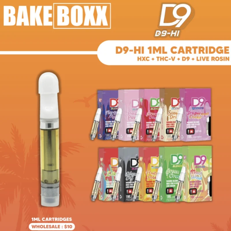 D9-HI 1ml Bulk Delta 9 Carts 5 Pack