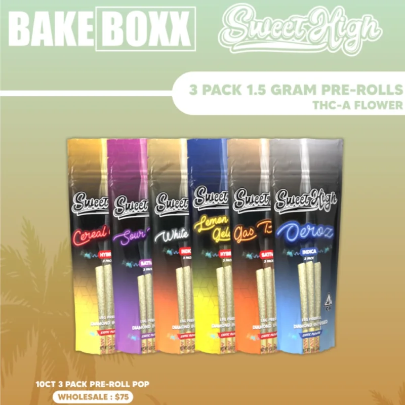 SweetHigh 3pc 1.5g Diamond Infused Pre-Rolls 10 Pack