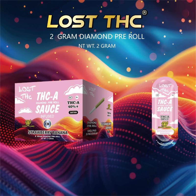 Lost THC Diamond Infused Pre Roll 1ct 30pc Box